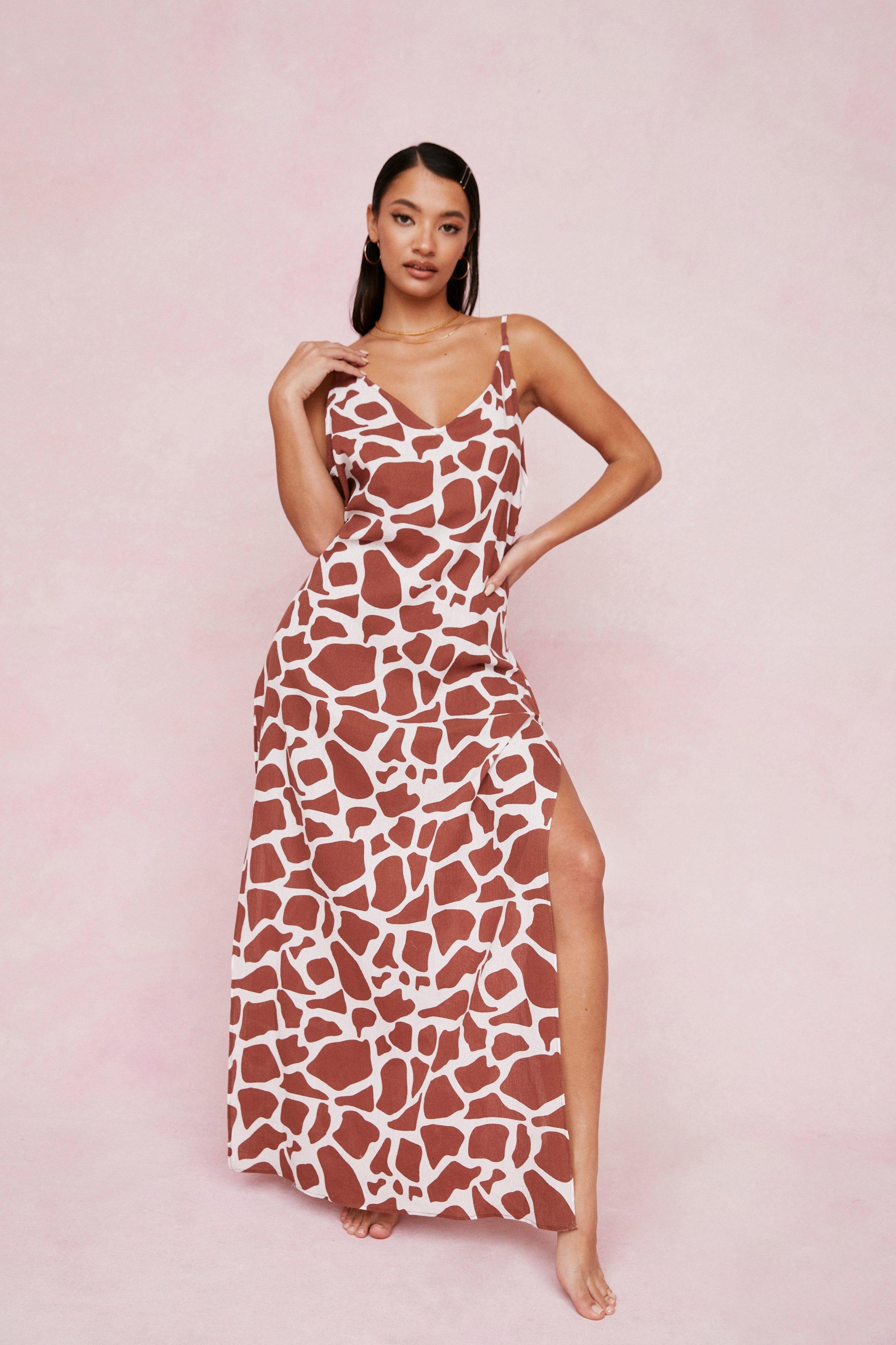 giraffe print dress
